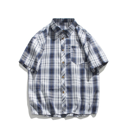 Retro Plaid Loose Casual Shirt