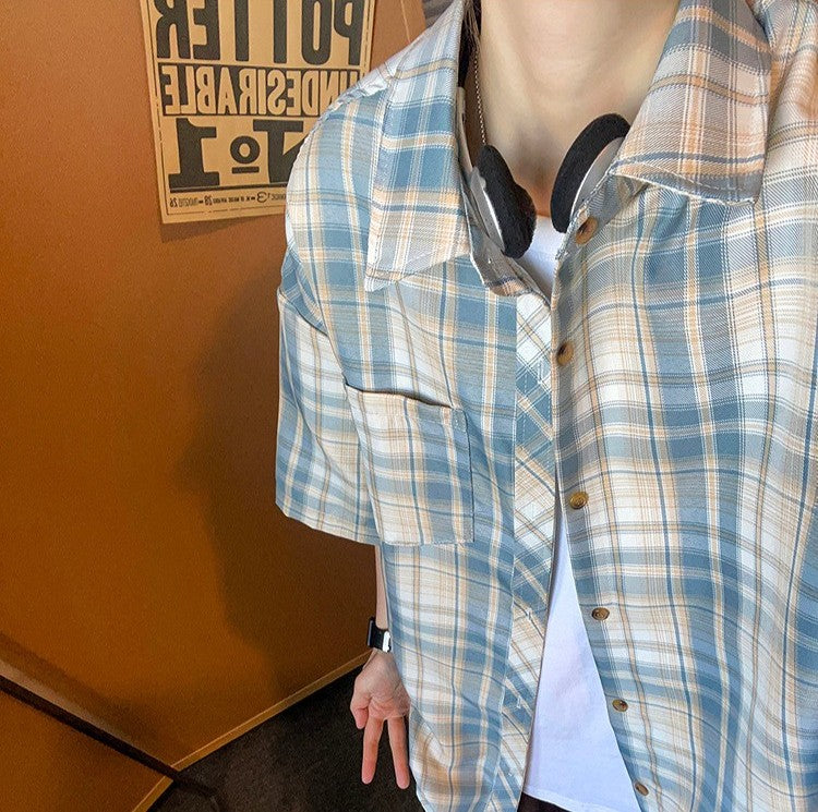 Retro Plaid Loose Casual Shirt
