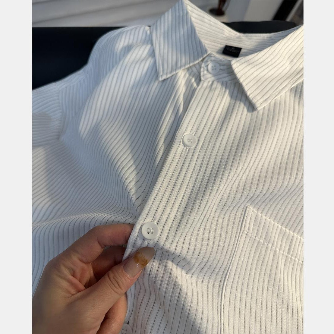 Striped Retro Loose-Fitting Trendy Shirt