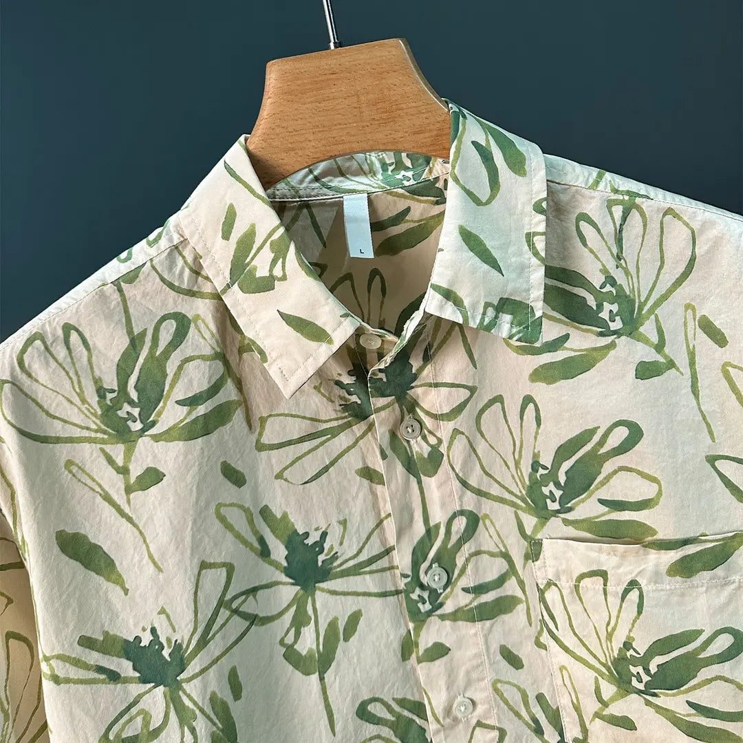 Artistic Trendy Printed Short-Sleeved Shirt