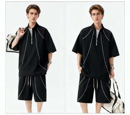 Trendy Striped Design Two-Piece Set