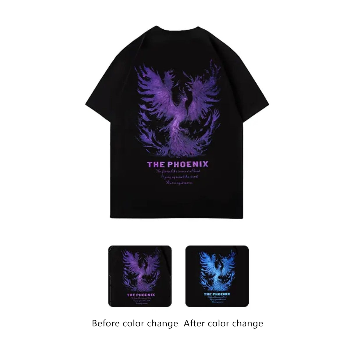 Phoenix Fashion Reactive Color-Changing T-Shirt