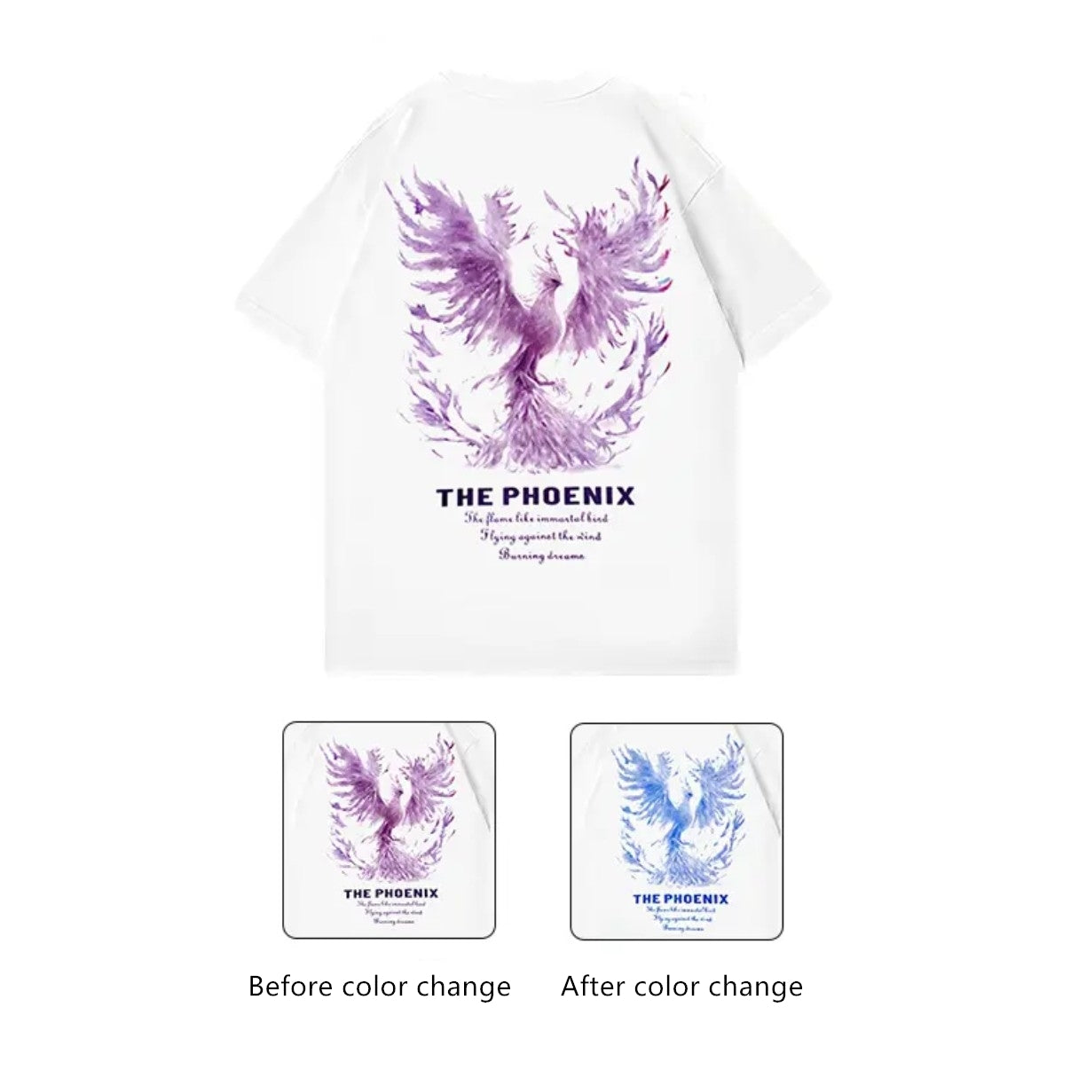 Phoenix Fashion Reactive Color-Changing T-Shirt