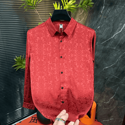 Slim Fit Wrinkle-Free Shirt - Red