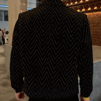 Rhinestone Pattern Suit Jacket